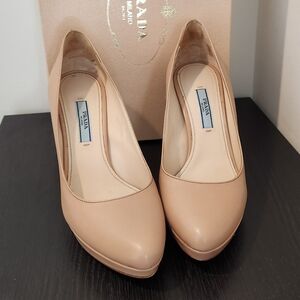 Beige Prada Heels with platform